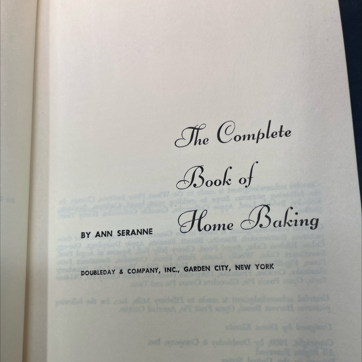 the complete book of home baking book, by ann seranne, 1950 Hardcover image 2