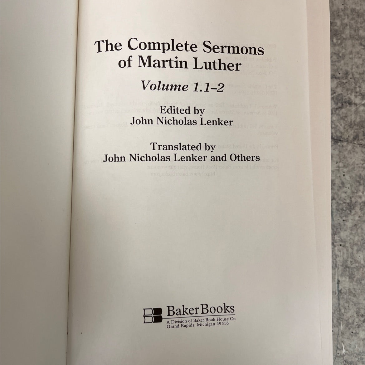 the complete sermons of martin luther volume 1.1-2 book, by martin luther, 2000 Hardcover image 2