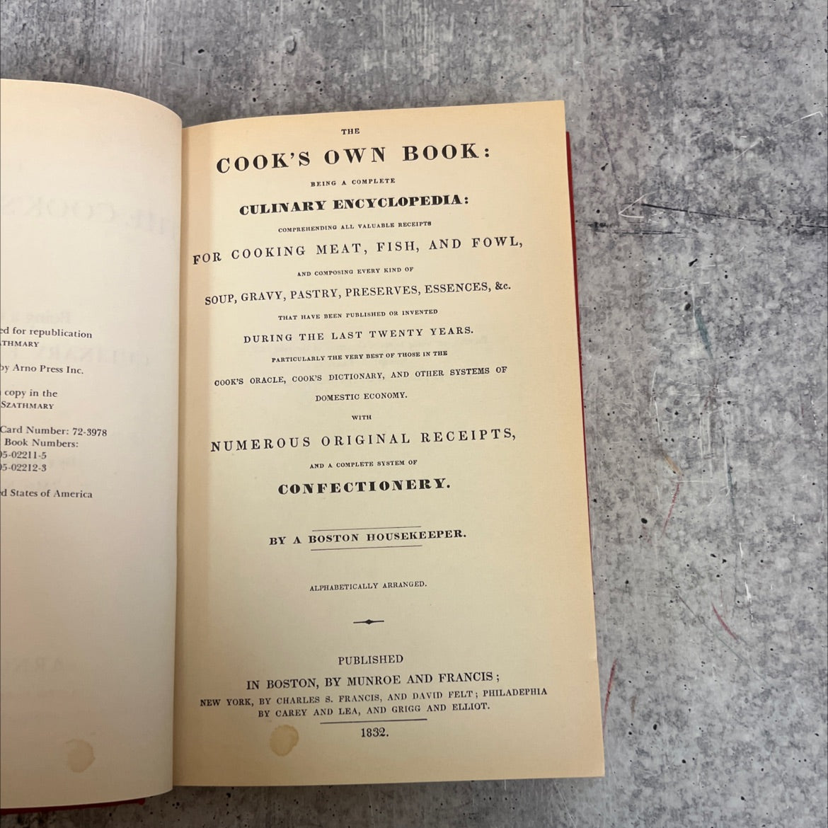 the cook's own book being a complete culinary encyclopedia book, by Mrs. N. K. M. Lee, 1972 Hardcover image 4