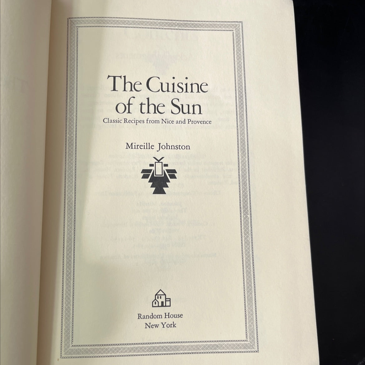 the cuisine of the sun classic recipes from nice and provence book, by Mireille Johnston, 1976 Hardcover, Vintage image 2