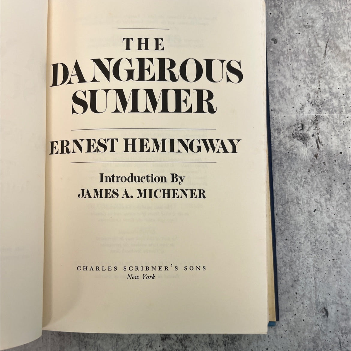 the dangerous summer book, by ernest hemingway, 1985 Hardcover, Vintage image 2