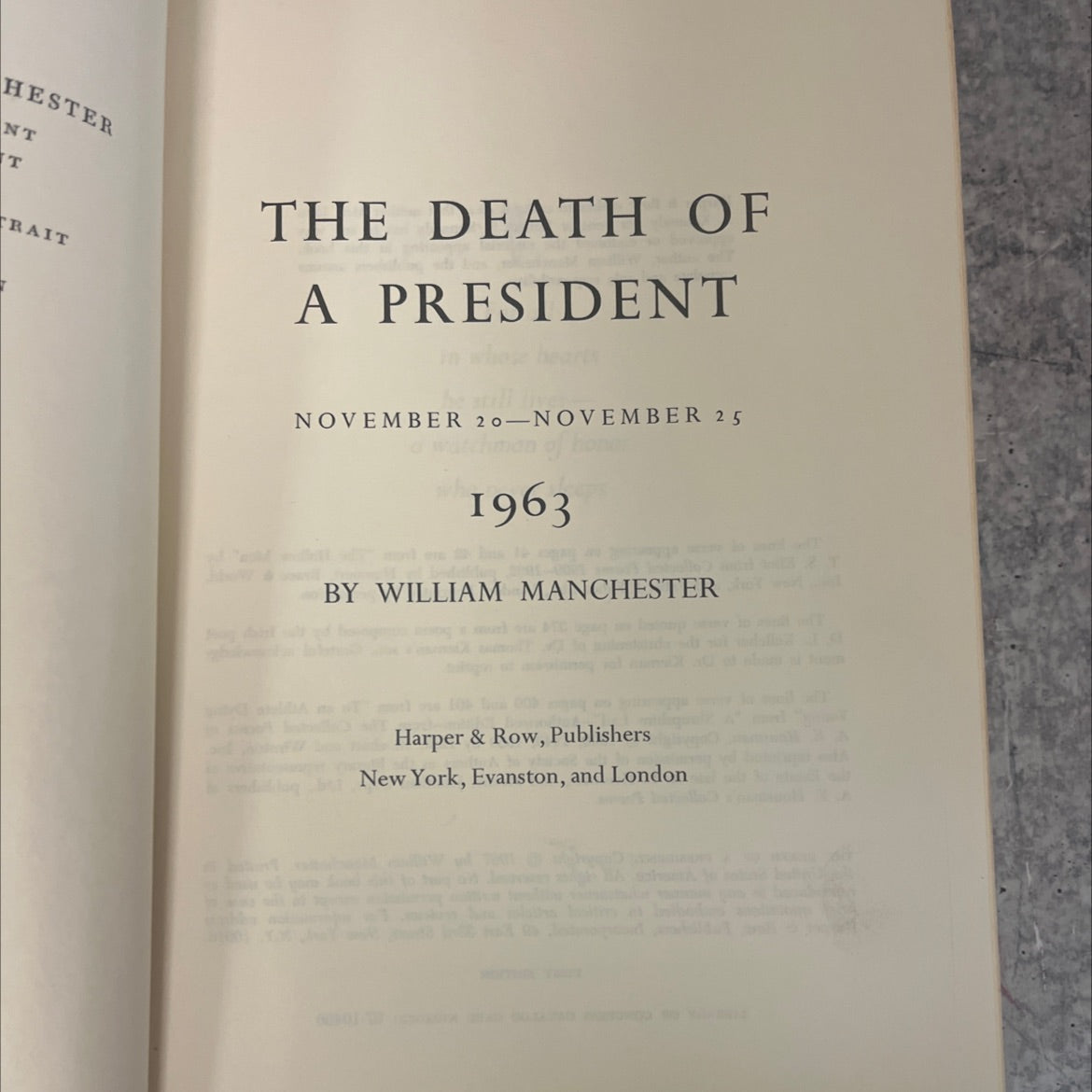 the death of a president book, by william manchester, 1967 Hardcover, First Edition, Vintage image 2