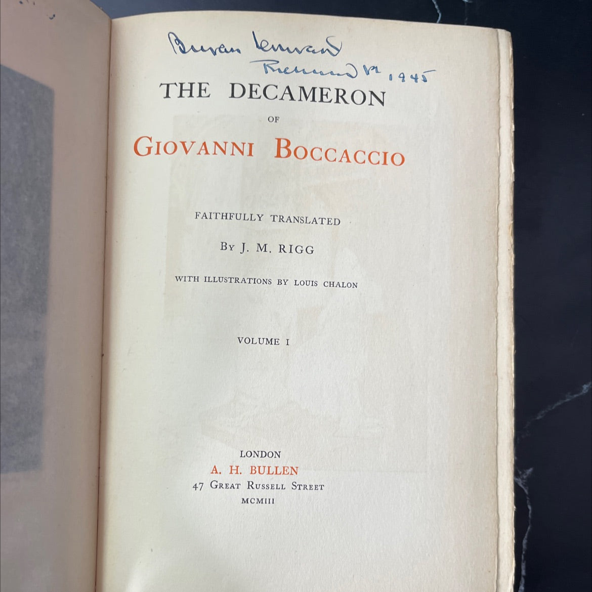 2 book set volumes one and two  - the decameron of giovanni boccaccio book, by giovanni boccaccio, 1903 Hardcover, image 2