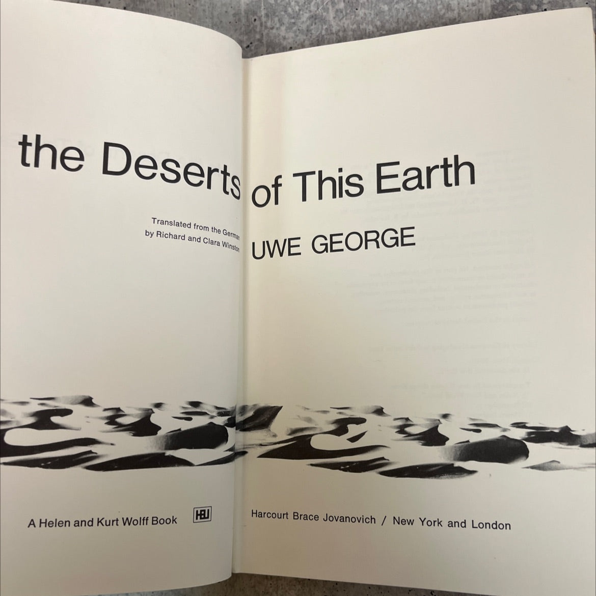 the deserts of this earth book, by uwe george, 1977 Hardcover image 2