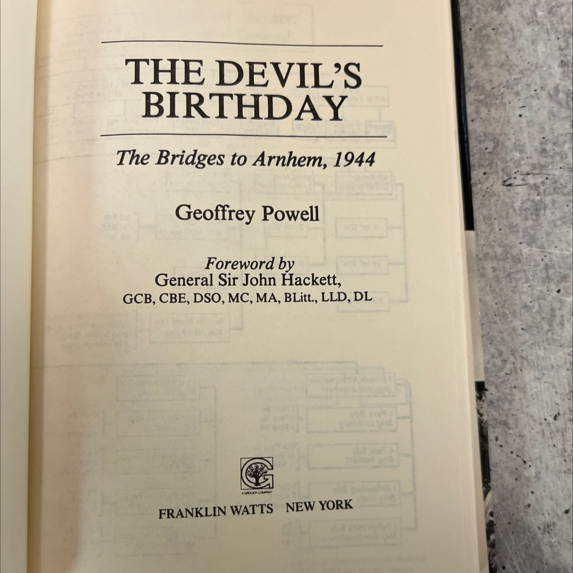 the devil's birthday the bridges to arnhem 1944 book, by geoffrey powell, 1985 Hardcover, First Edition, Vintage image 2