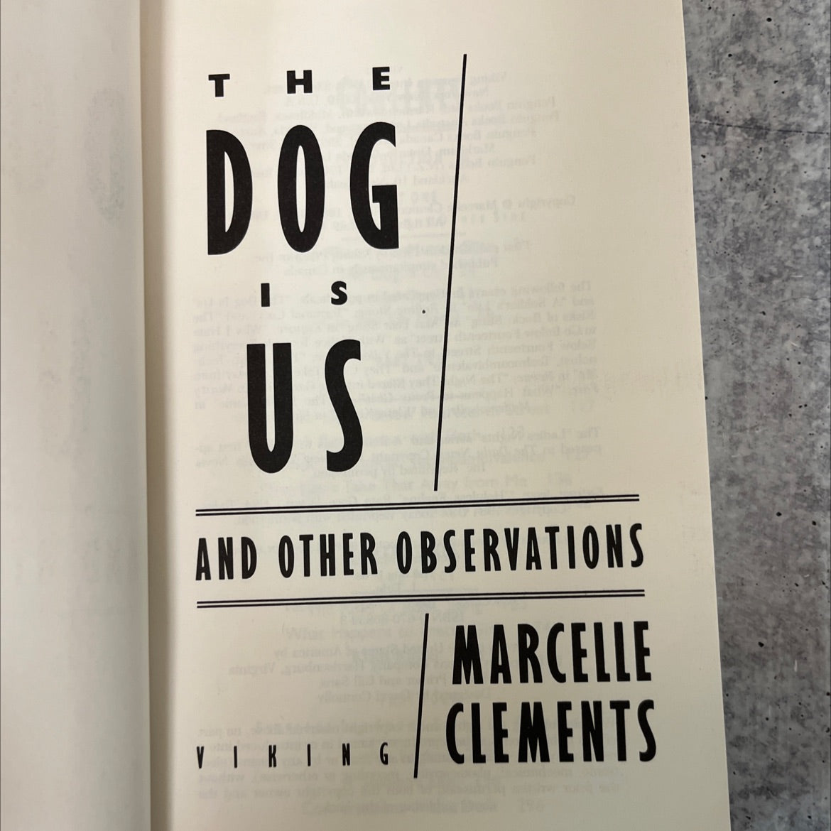 the dog is us and other observations book, by marcelle vik g clements, 1985 Hardcover, First Edition image 2