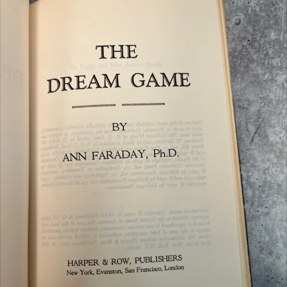 the dream game book, by anigho, 1974 Hardcover, Vintage image 2