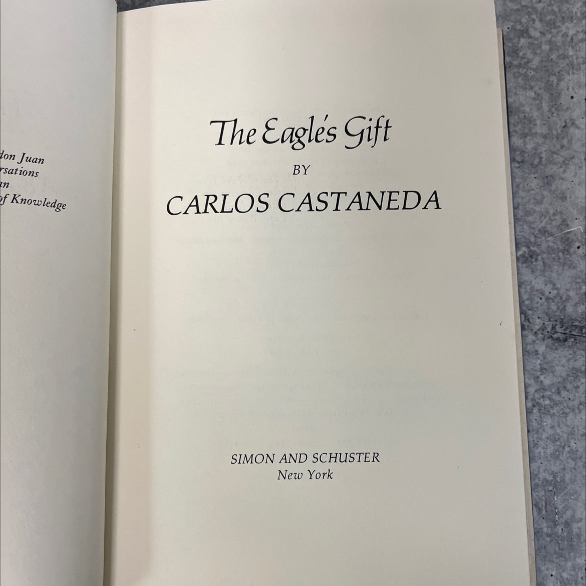 the eagle's gift book, by carlos castaneda, 1981 Hardcover, First Edition, Vintage image 2