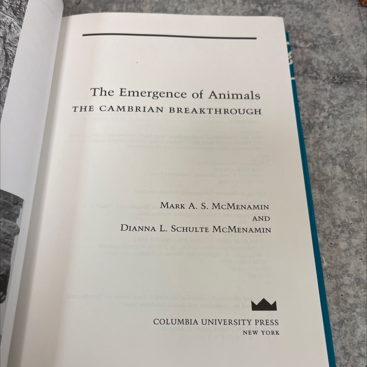 the emergence of animals: the cambrian breakthrough book, by Mark A. S. McMenamin and Dianna L. Schulte McMenamin, 1990 image 2