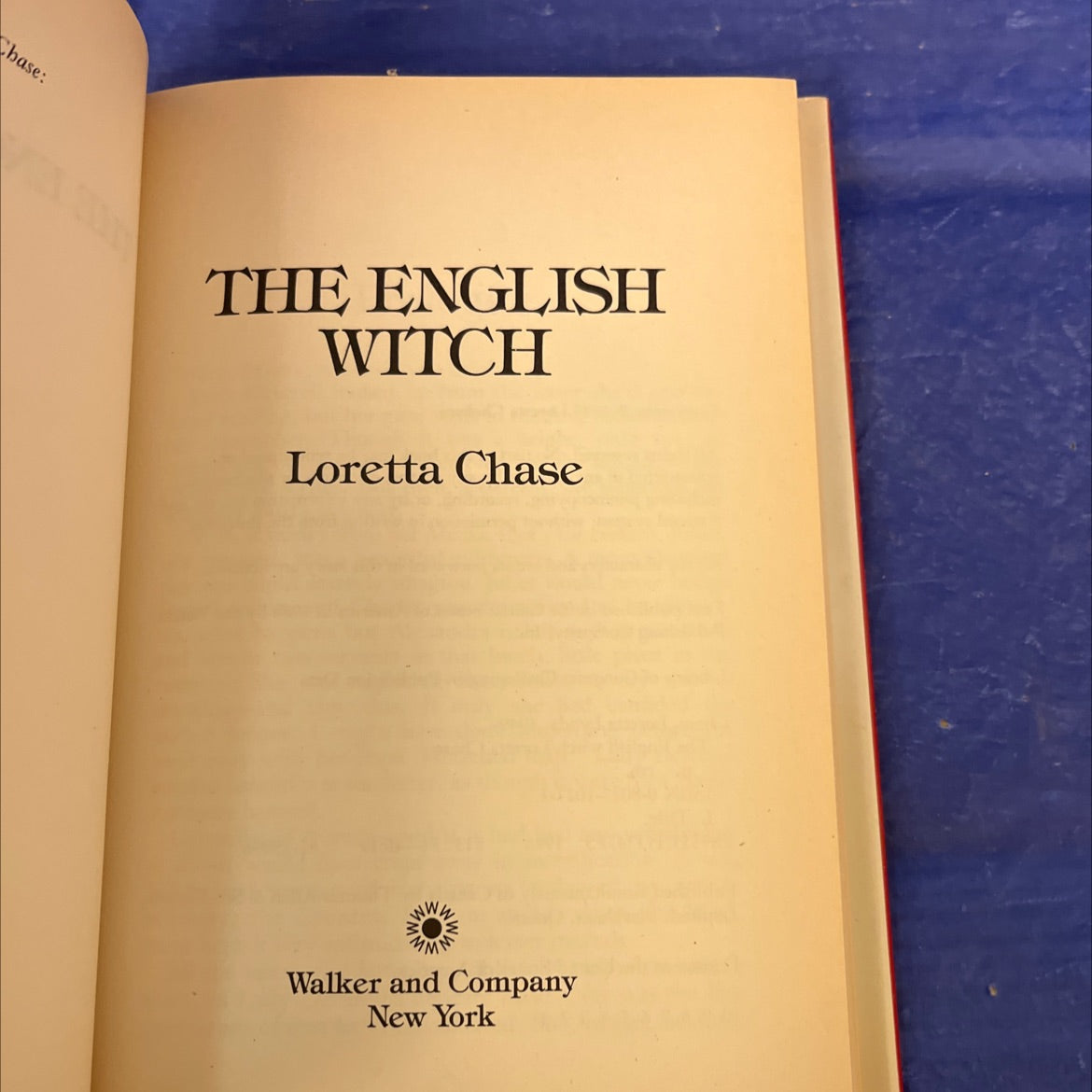 the english witch book, by Loretta Chase, 1988 Hardcover image 2