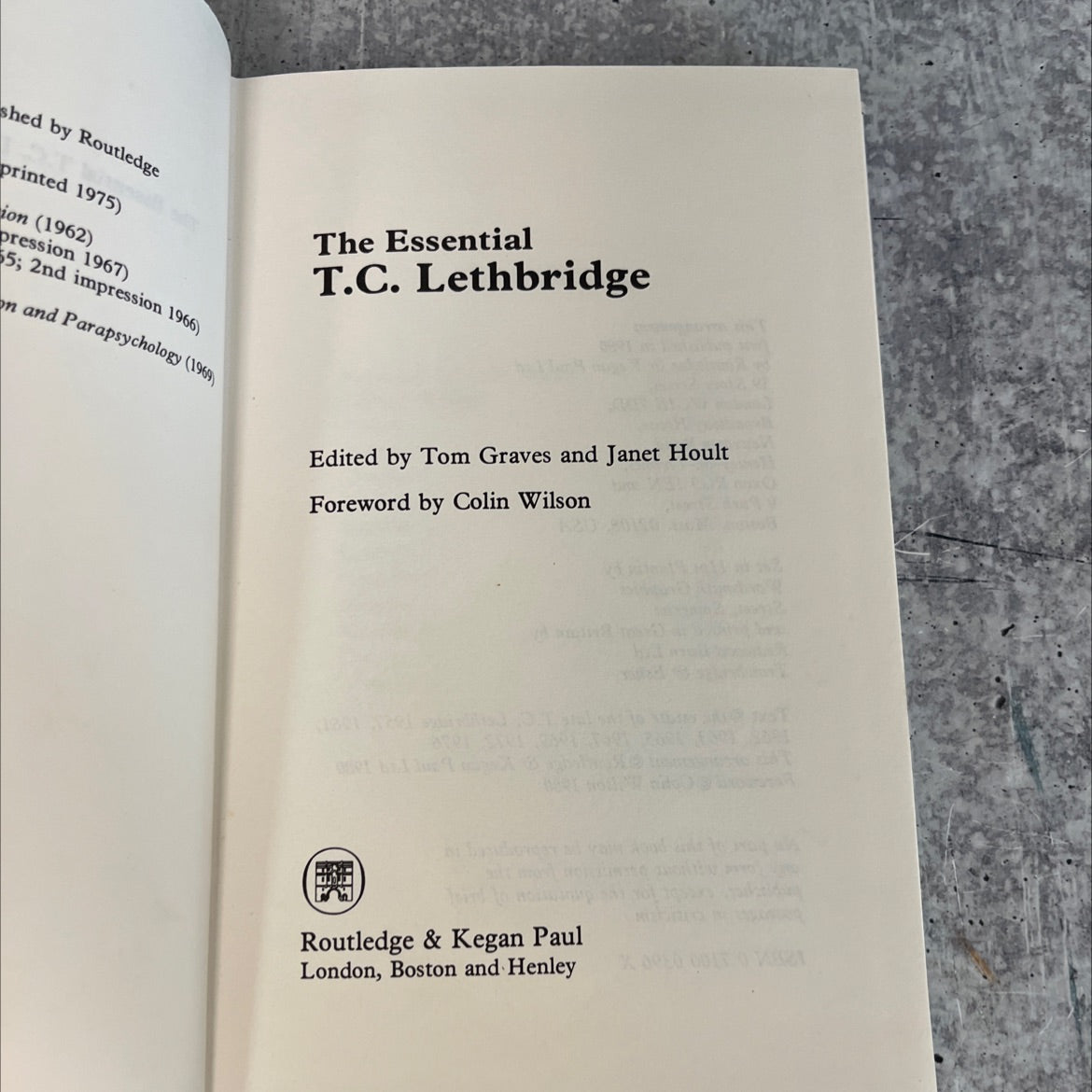 the essential t.c. lethbridge book, by t.c. lethbridge, 1980 Hardcover, Vintage image 2