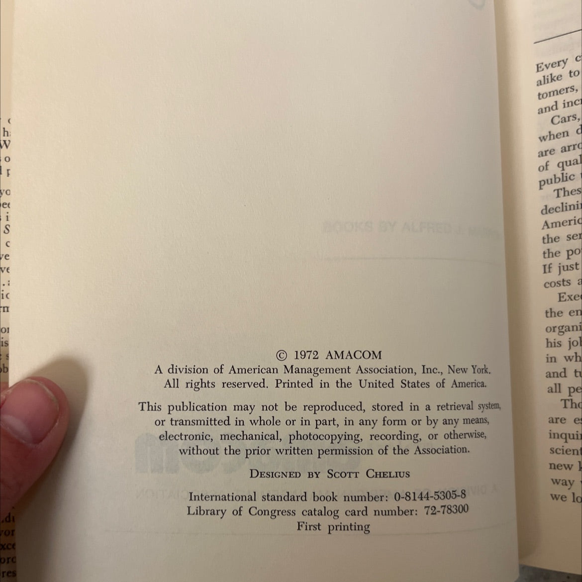 the failure of success book, by ed j. marrow, 1972 Hardcover image 3