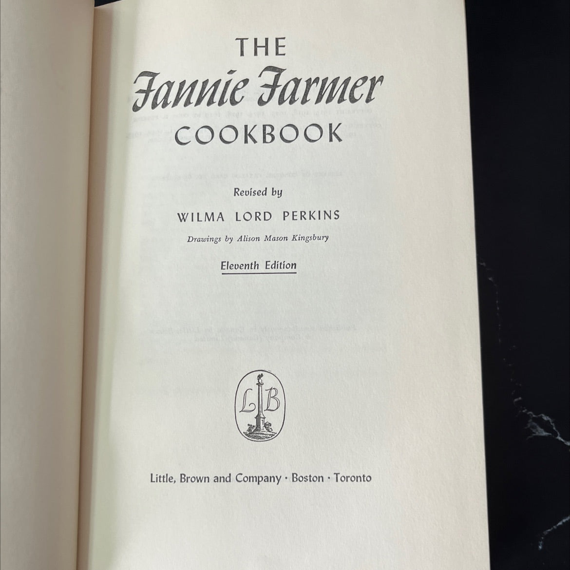 the fannie farmer cookbook book, by wilma lord perkins, 1965 Hardcover, Vintage image 2