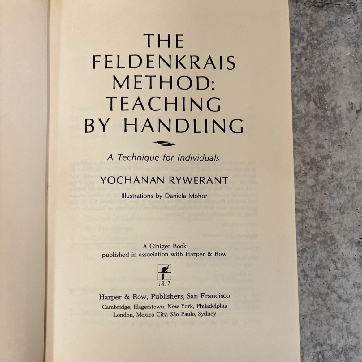 the feldenkrais method: teaching by handling book, by yochanan rywerant, 1983 Hardcover, Vintage image 2