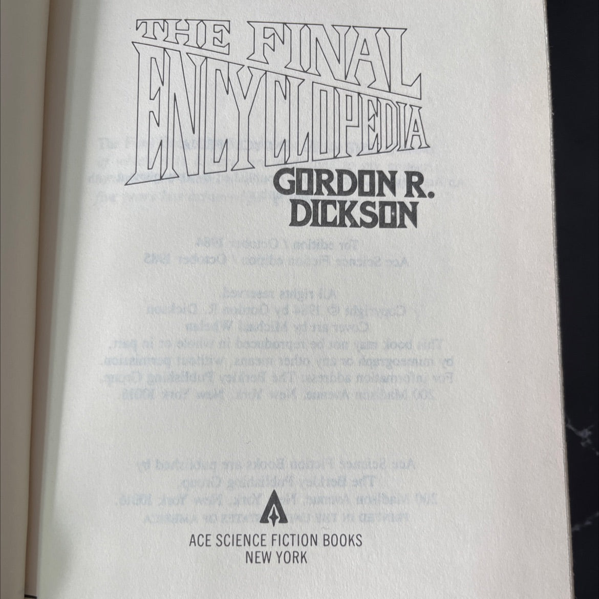 the final encyclopedia book, by gordon r. dickson, 1985 Hardcover, Vintage image 2