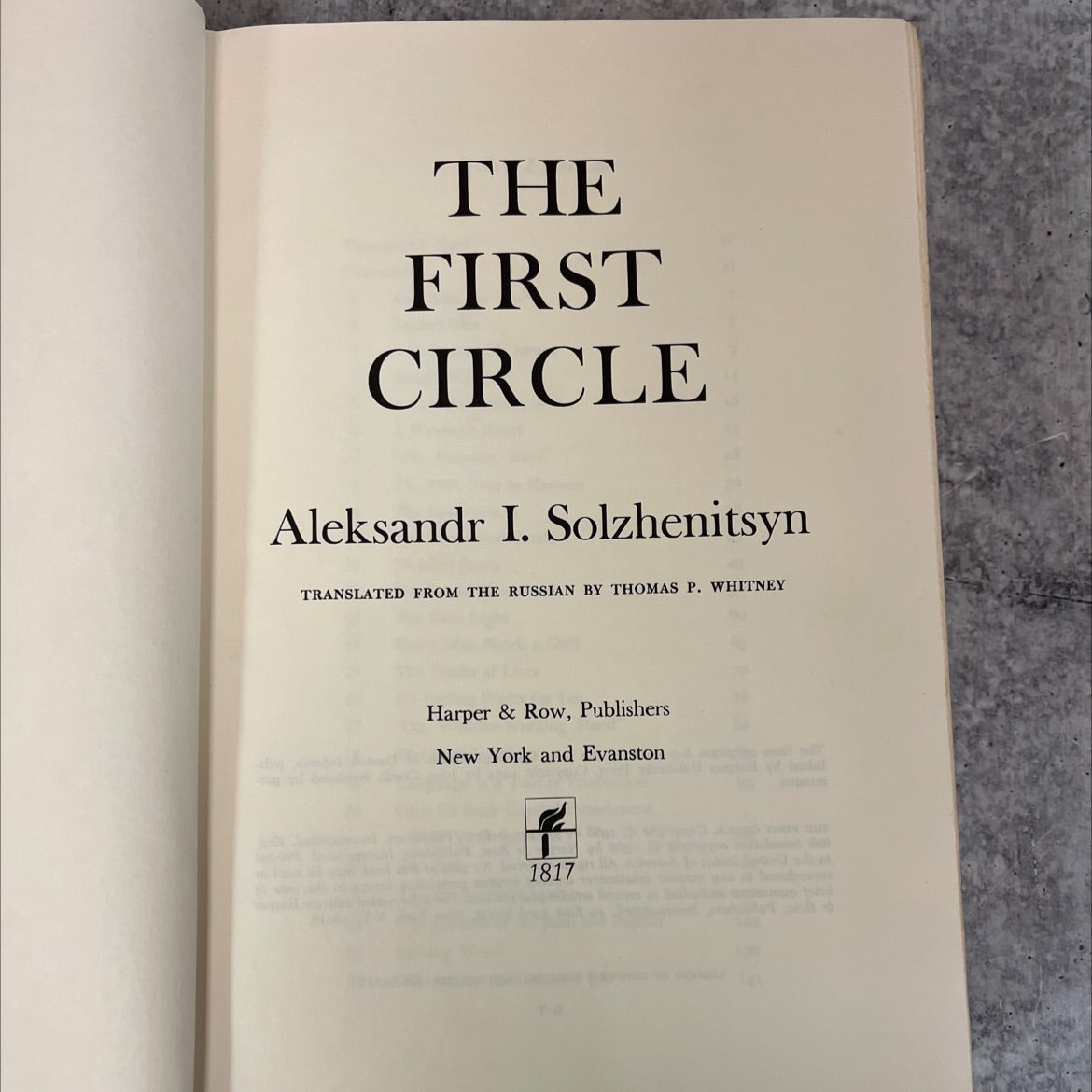 the first circle book, by Aleksandr I. Solzhenitsyn, 1968 Hardcover, Vintage image 2