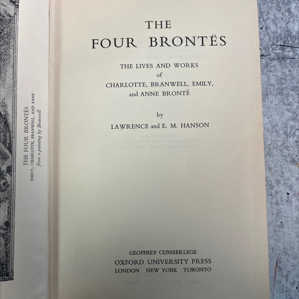 the four brontes emily, charlotte, branwell, and anne book, by lawrence and e. m. hanson, 1950 Hardcover, Vintage image 2