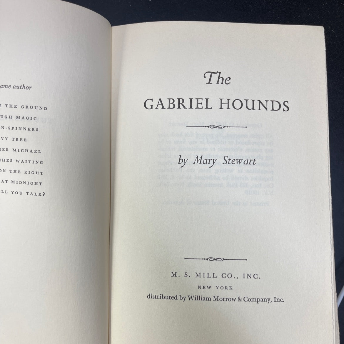 the gabriel hounds book, by Mary Stewart, 1967 Hardcover image 2