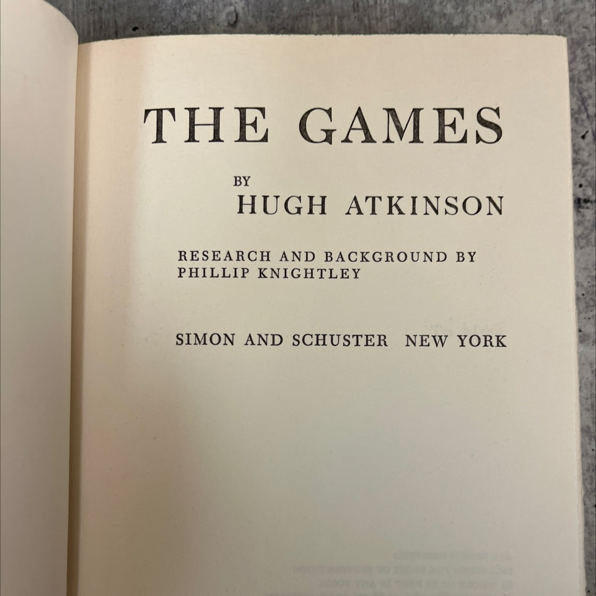 the games book, by hugh atkinson, 1968 Hardcover image 2