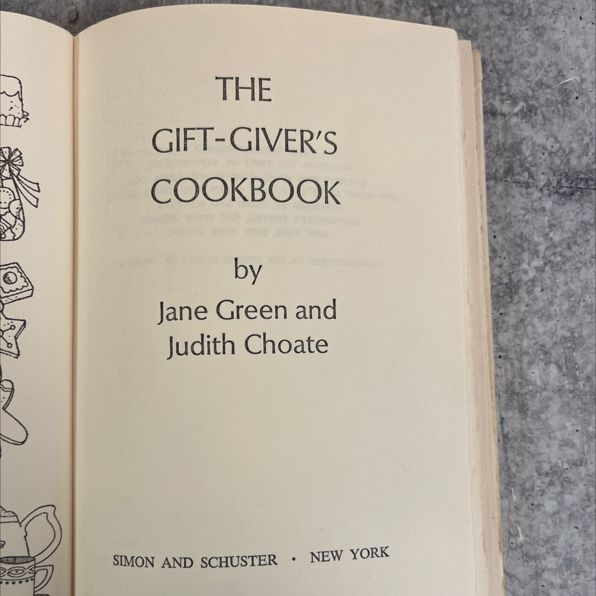 the gift-giver's cookbook book, by jane green and judith choate, 1971 Hardcover image 2