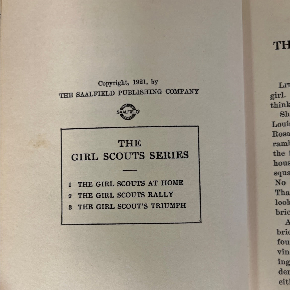 the girl scouts at home book, by Katherine Keene Galt, 1921 Hardcover, Antique image 3