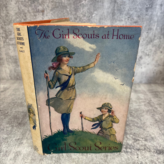 the girl scouts at home book, by Katherine Keene Galt, 1921 Hardcover, Antique image 1