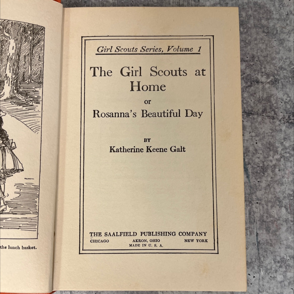 the girl scouts at home book, by Katherine Keene Galt, 1921 Hardcover, Antique image 2