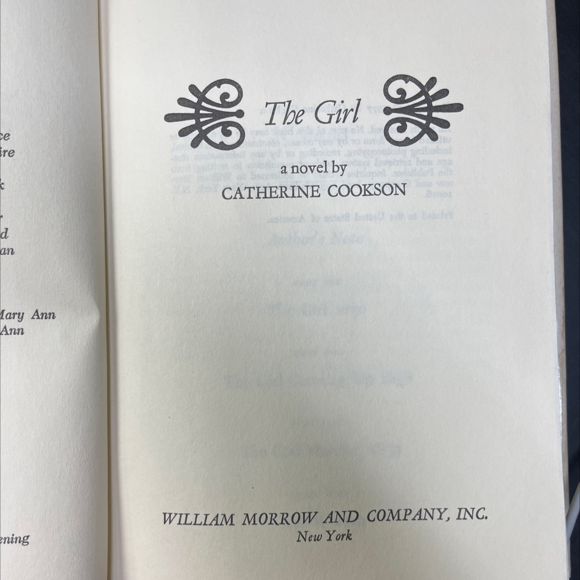 the girl book, by catherine cookson, 1977 Hardcover image 2