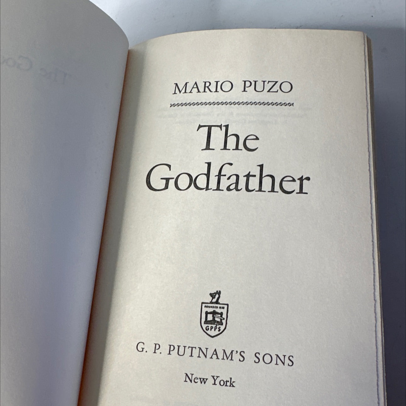 the godfather book, by mario puzo, 1969 Hardcover image 2