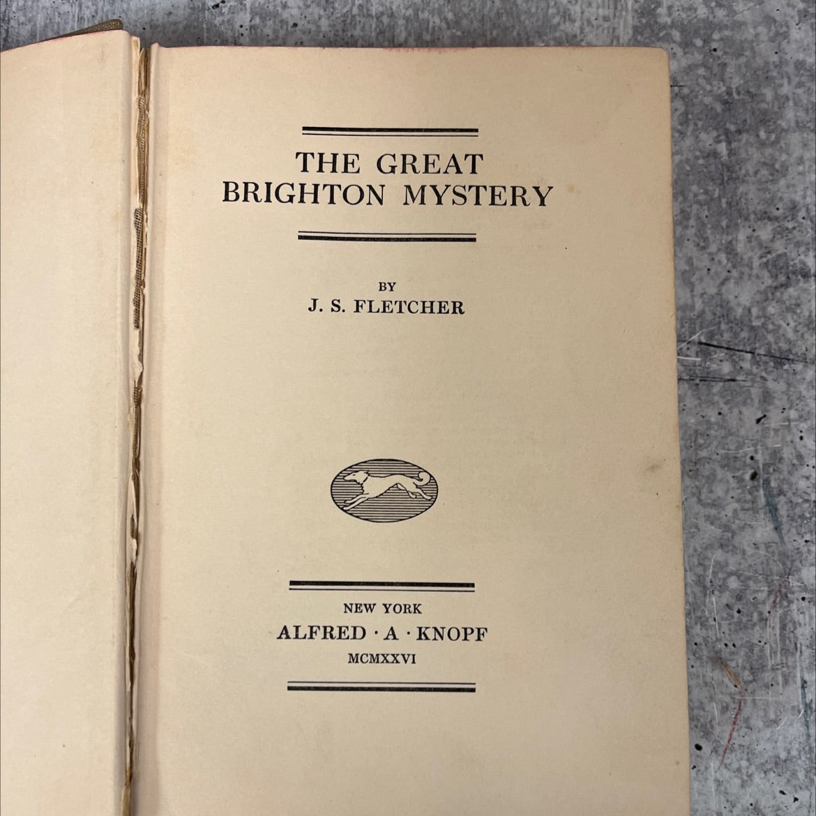 the great brighton mystery book, by j. s. fletcher, 1926 Hardcover, Vintage image 2