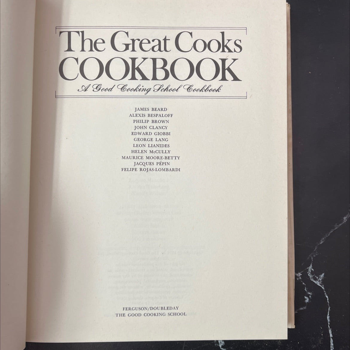 the great cooks cookbook book, by james beard, alexis bespaloff, philip brown, john clancy, edward giobbi, george lang, image 2