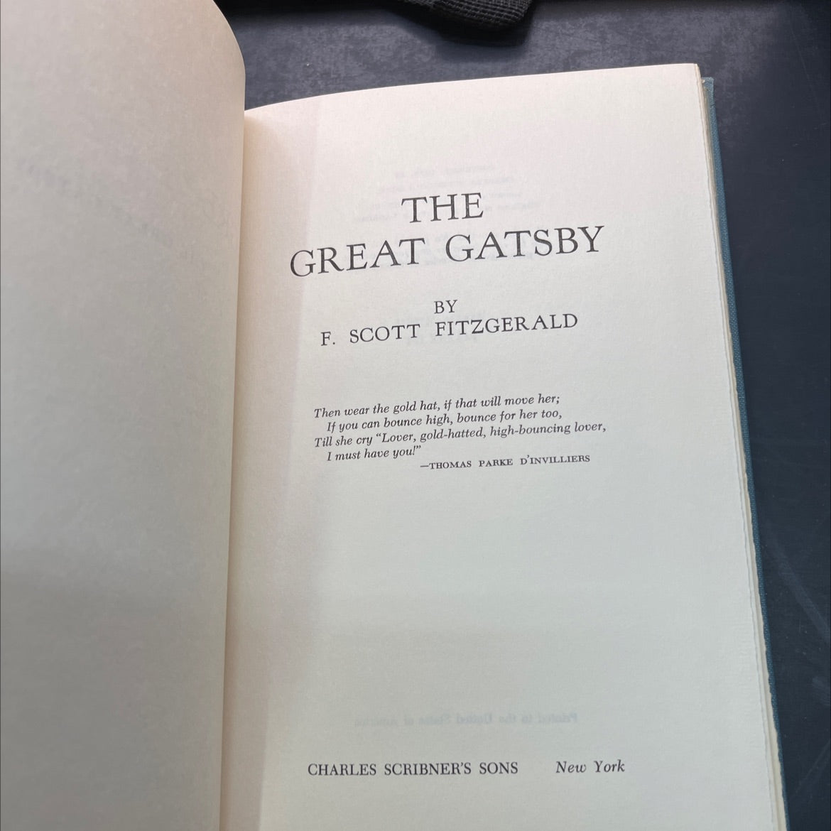 the great gatsby book, by f. scott fitzgerald, 1953 Hardcover, Vintage image 2