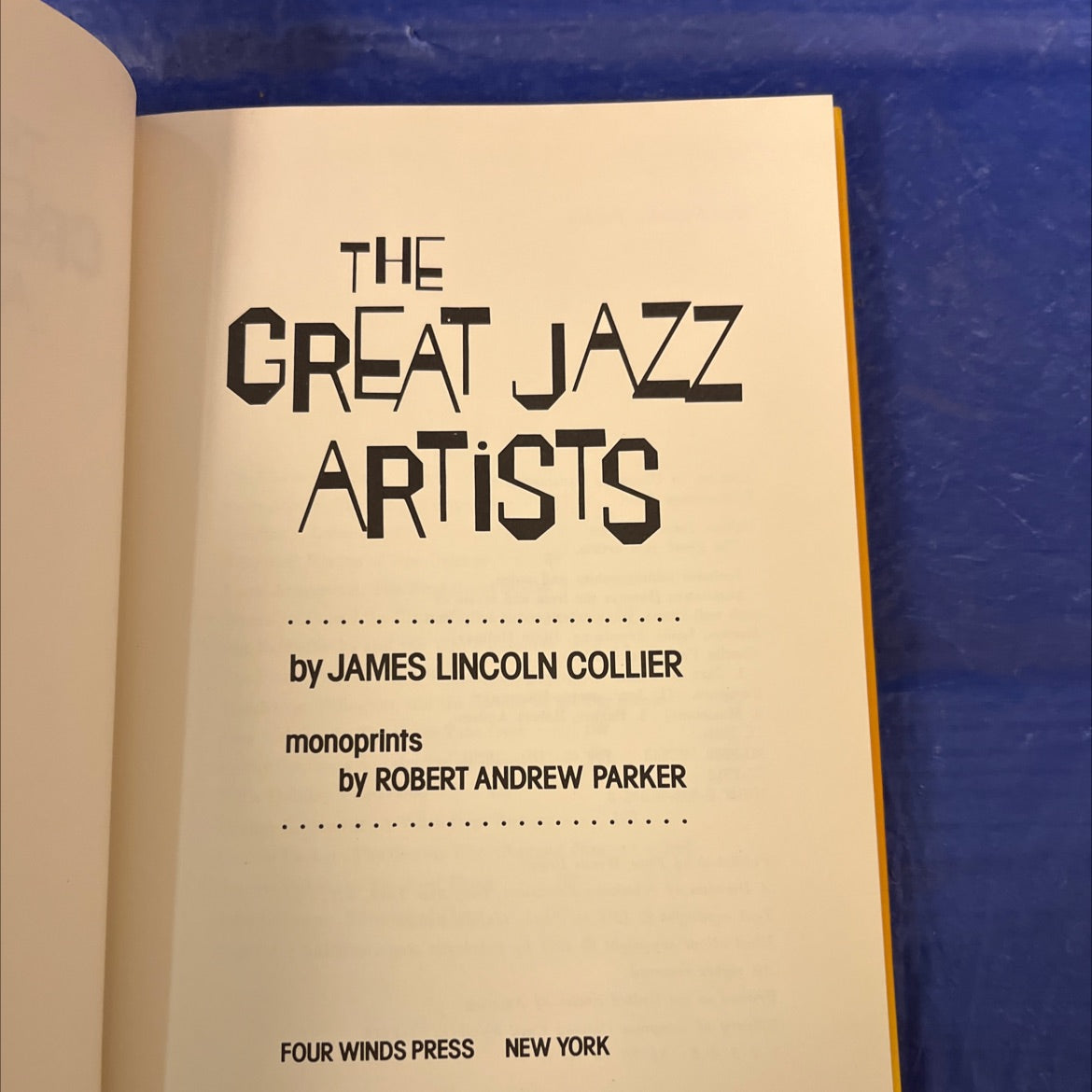 the great jazz artists book, by james lincoln collier, 1977 Hardcover image 2