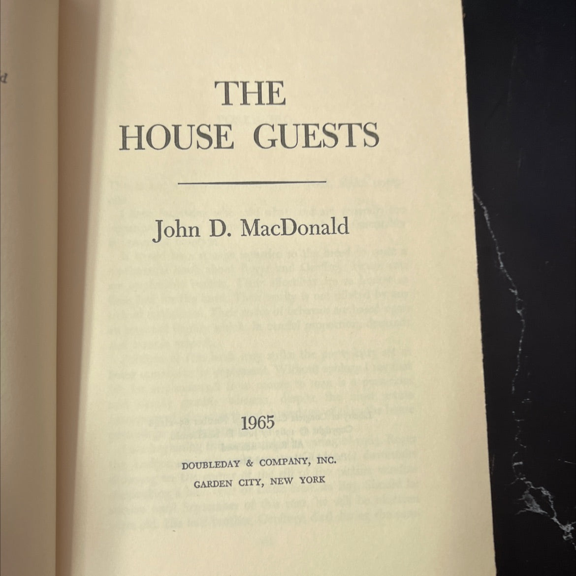 the house guests book, by John D. MacDonald, 1965 Hardcover, Vintage image 2