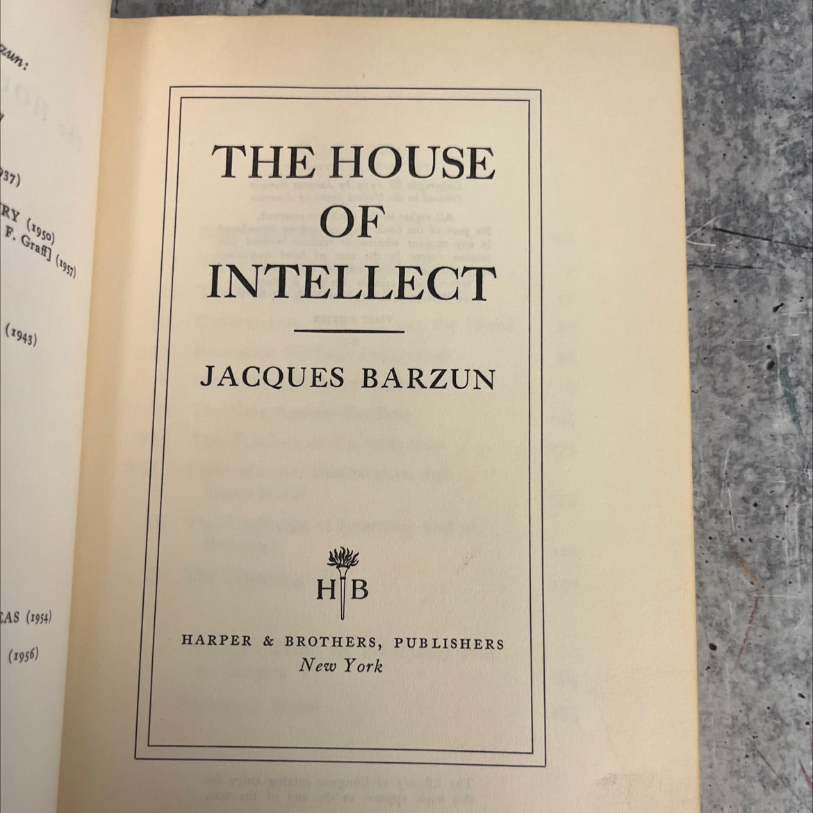 the house of intellect book, by jacques barzun, 1959 Hardcover image 2