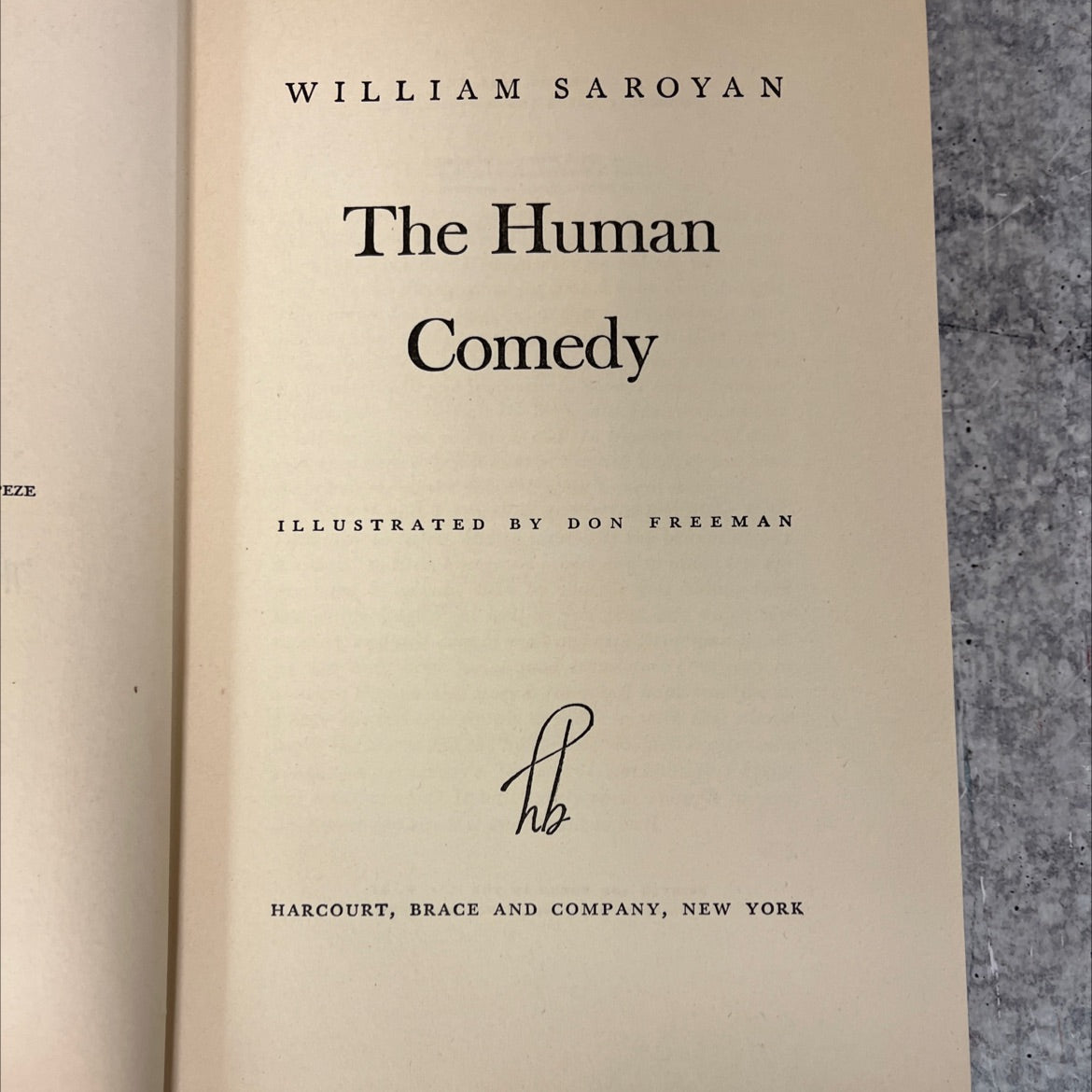 the human comedy book, by william saroyan, 1943 Hardcover, First Edition, Vintage image 2