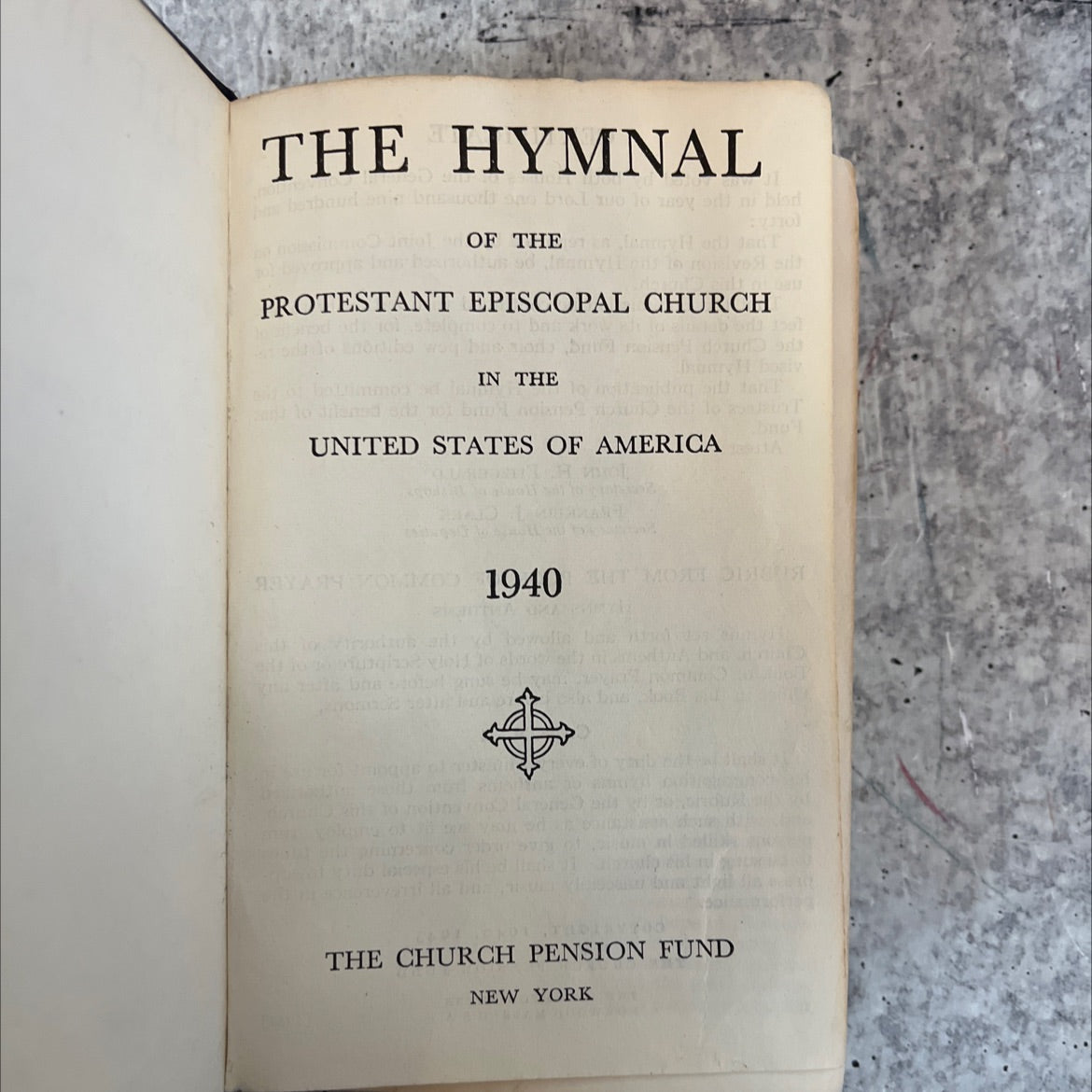 the hymnal of the protestant episcopal church book, by unknown, 1940 Hardcover, Vintage image 2