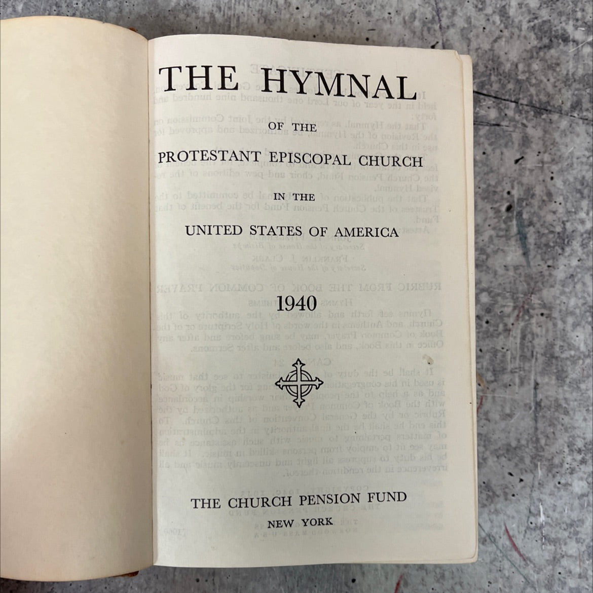 the hymnal book, by unknown, 1940 Hardcover, Vintage image 2