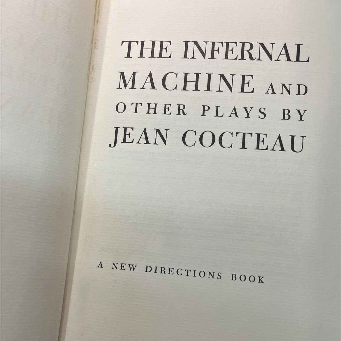 the infernal machine and other plays book, by jean cocteau, 1963 Hardcover image 2