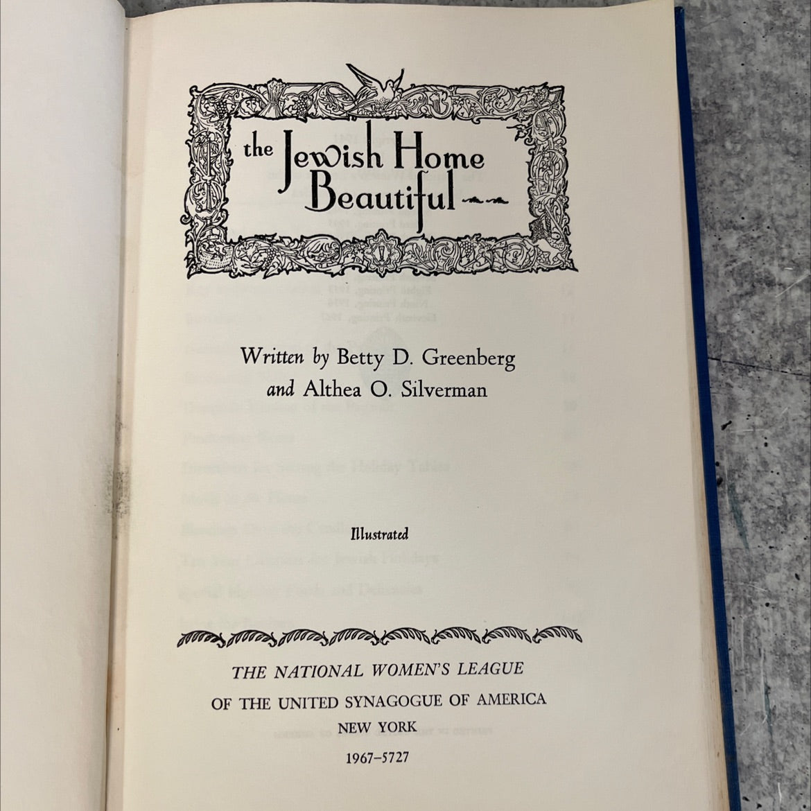 the jewish home beautiful book, by betty d. greenberg, althea o. silverman, 1967 Hardcover image 2