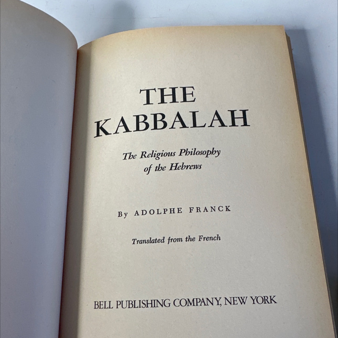 the kabbalah the religious philosophy of the hebrews book, by adolphe franck, 1940 Hardcover image 2