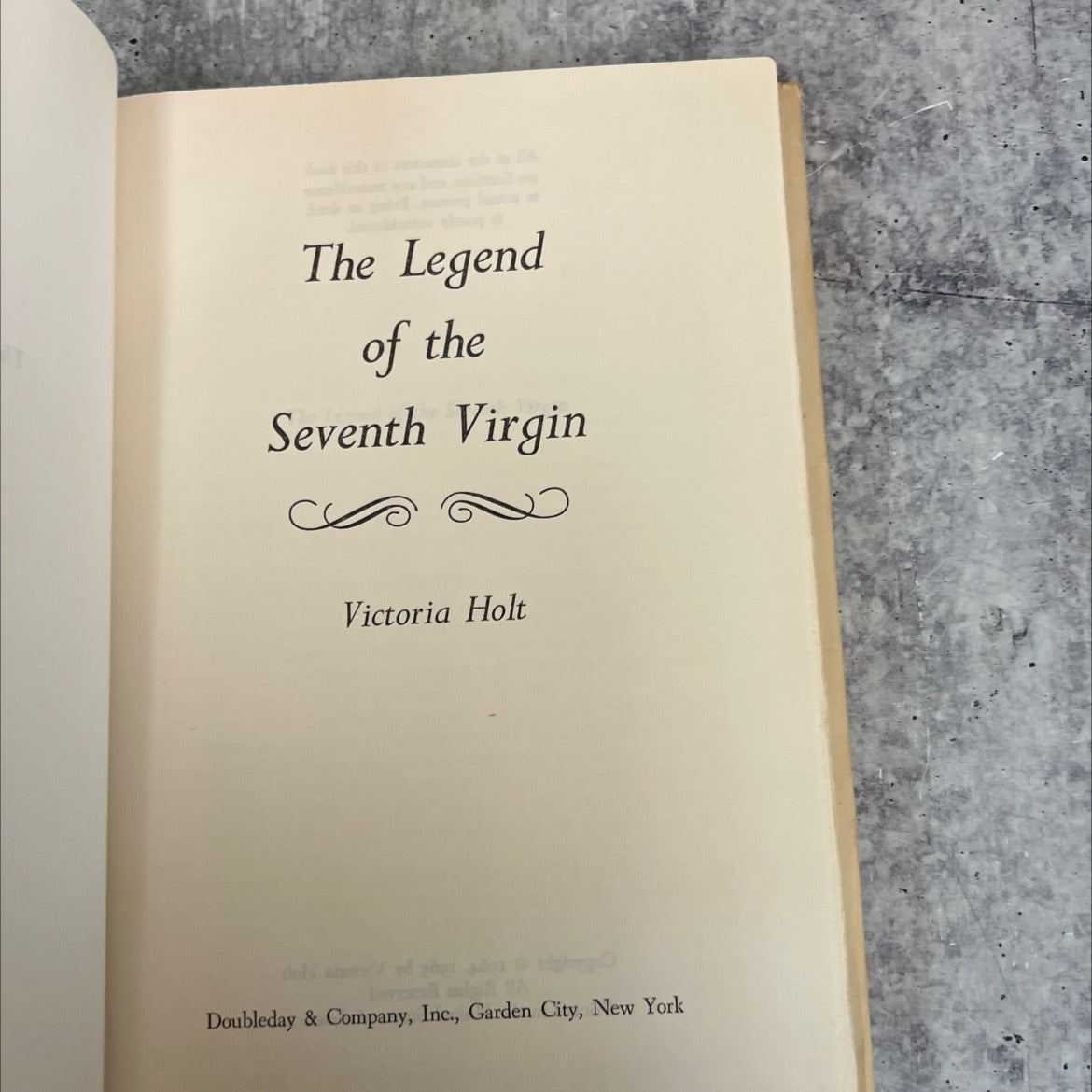 the legend of the seventh virgin book, by victoria holt, 1965 Hardcover image 2