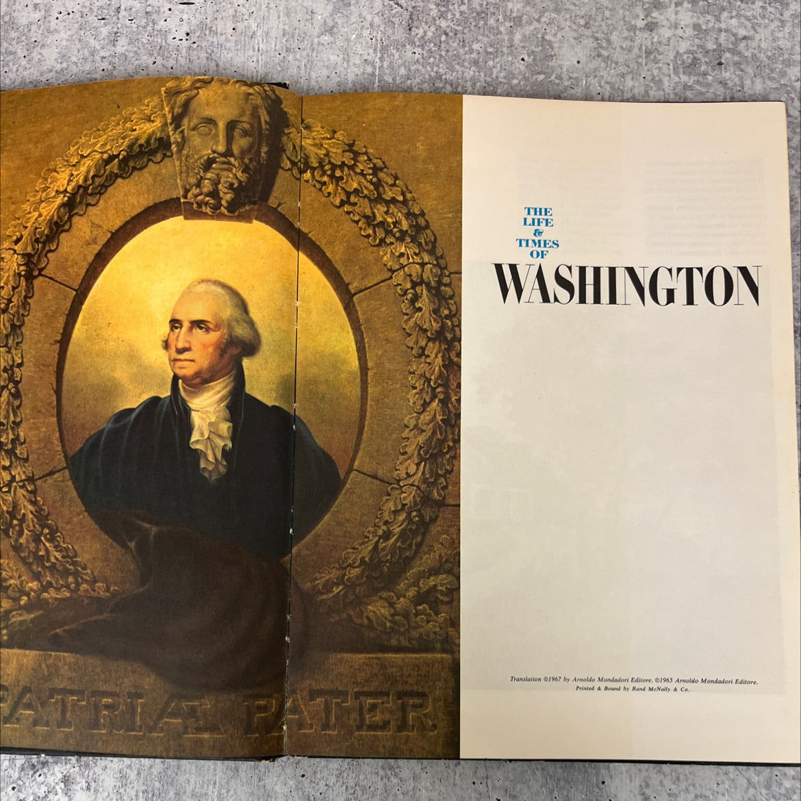 the life & times of washington atriat pater book, by unknown, 1970 Hardcover, Vintage image 2