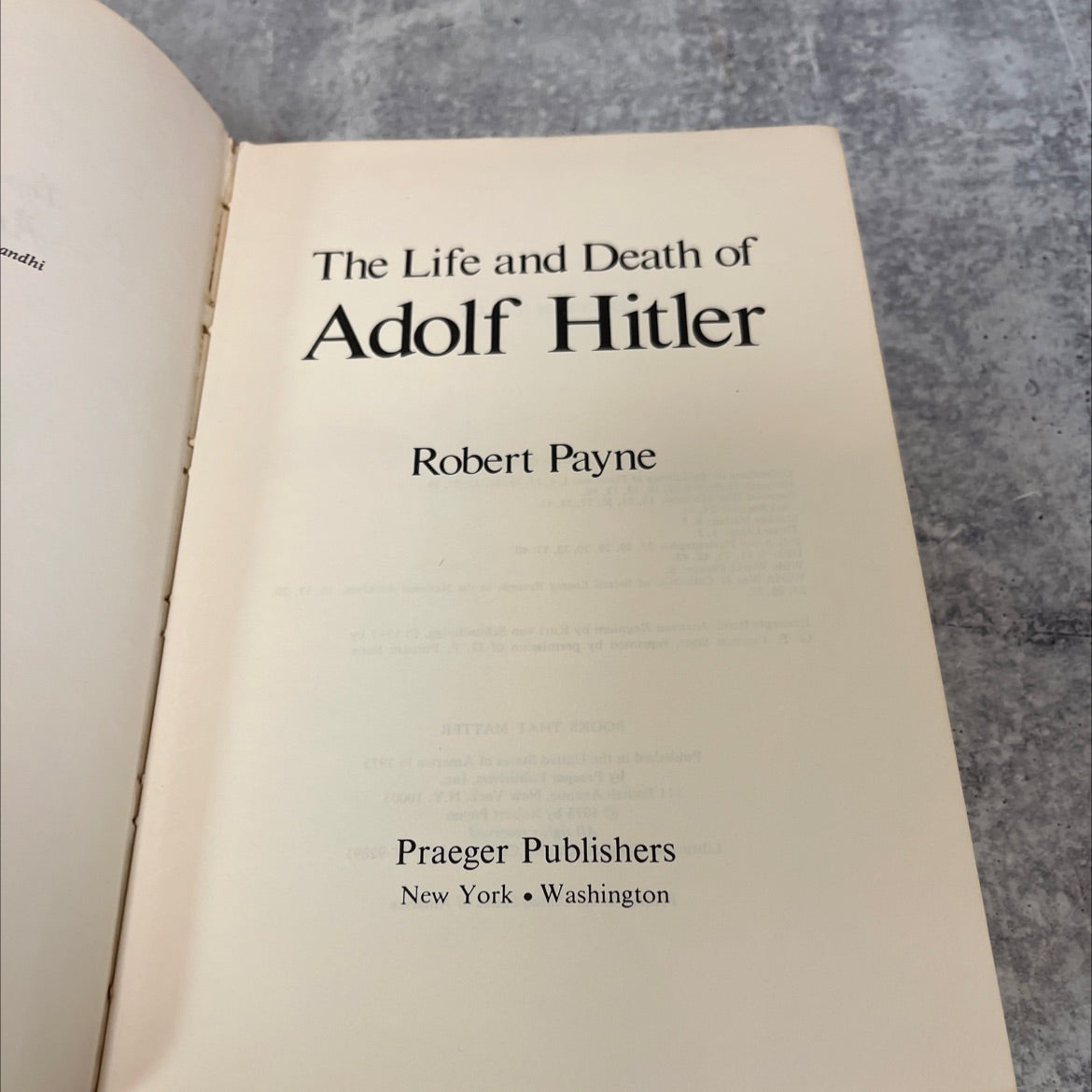 the life and death of adolf hitler book, by robert payne, 1973 Hardcover image 2