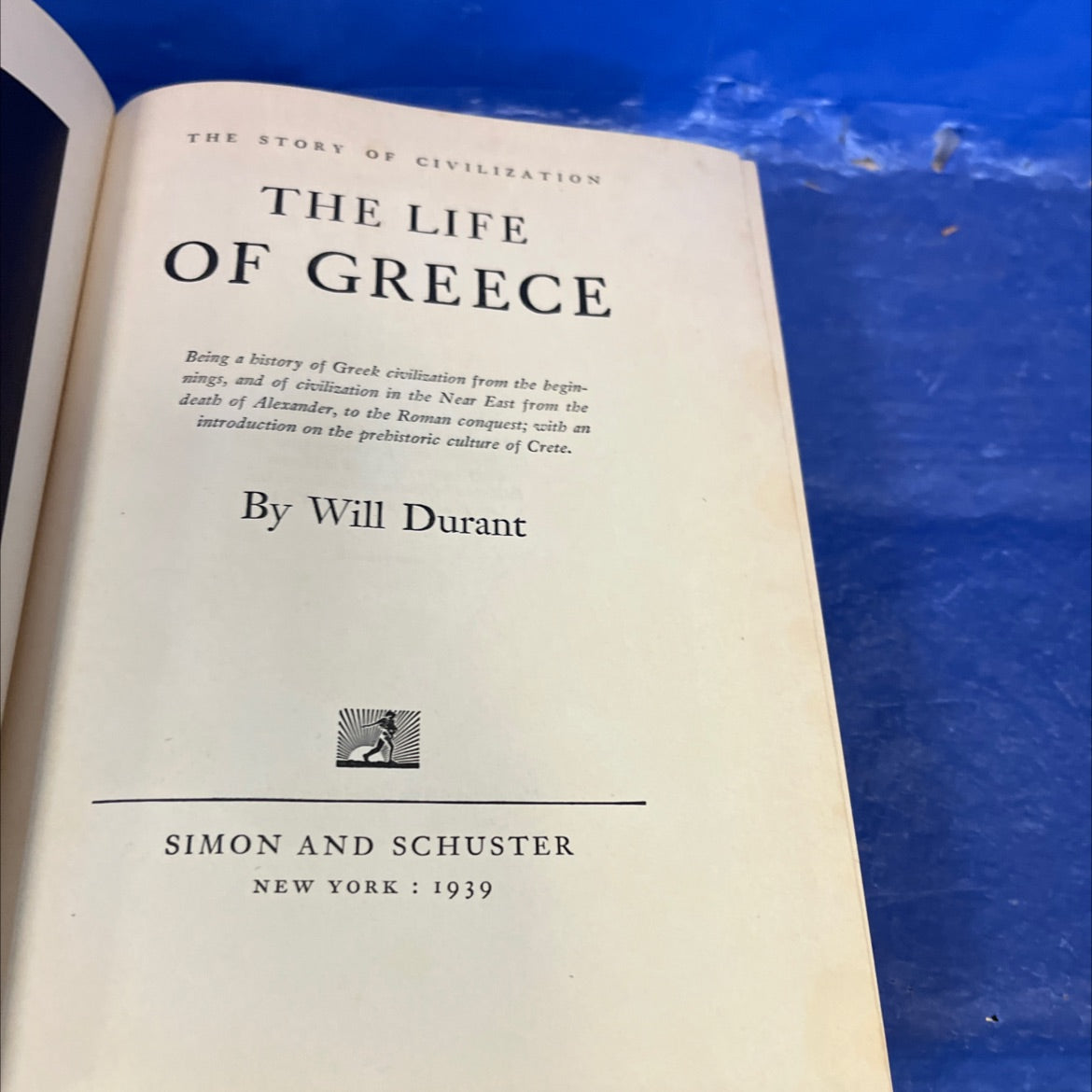 the life of greece book, by Will Durant, 1939 Hardcover image 2