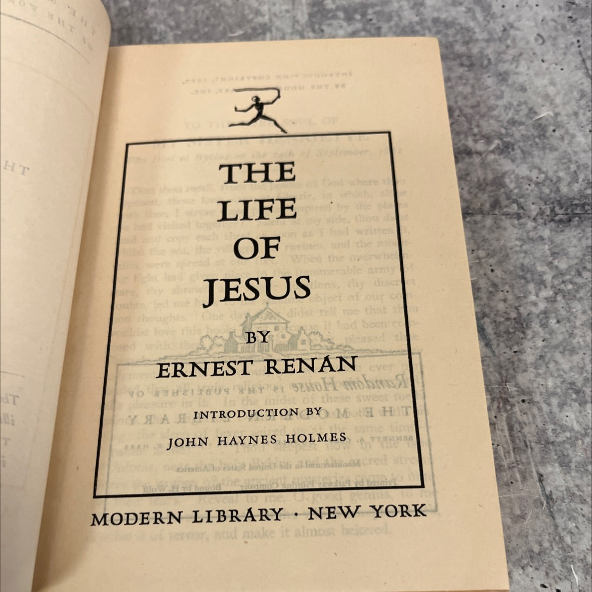 the life of jesus book, by ernest renan, 1927 Hardcover image 2