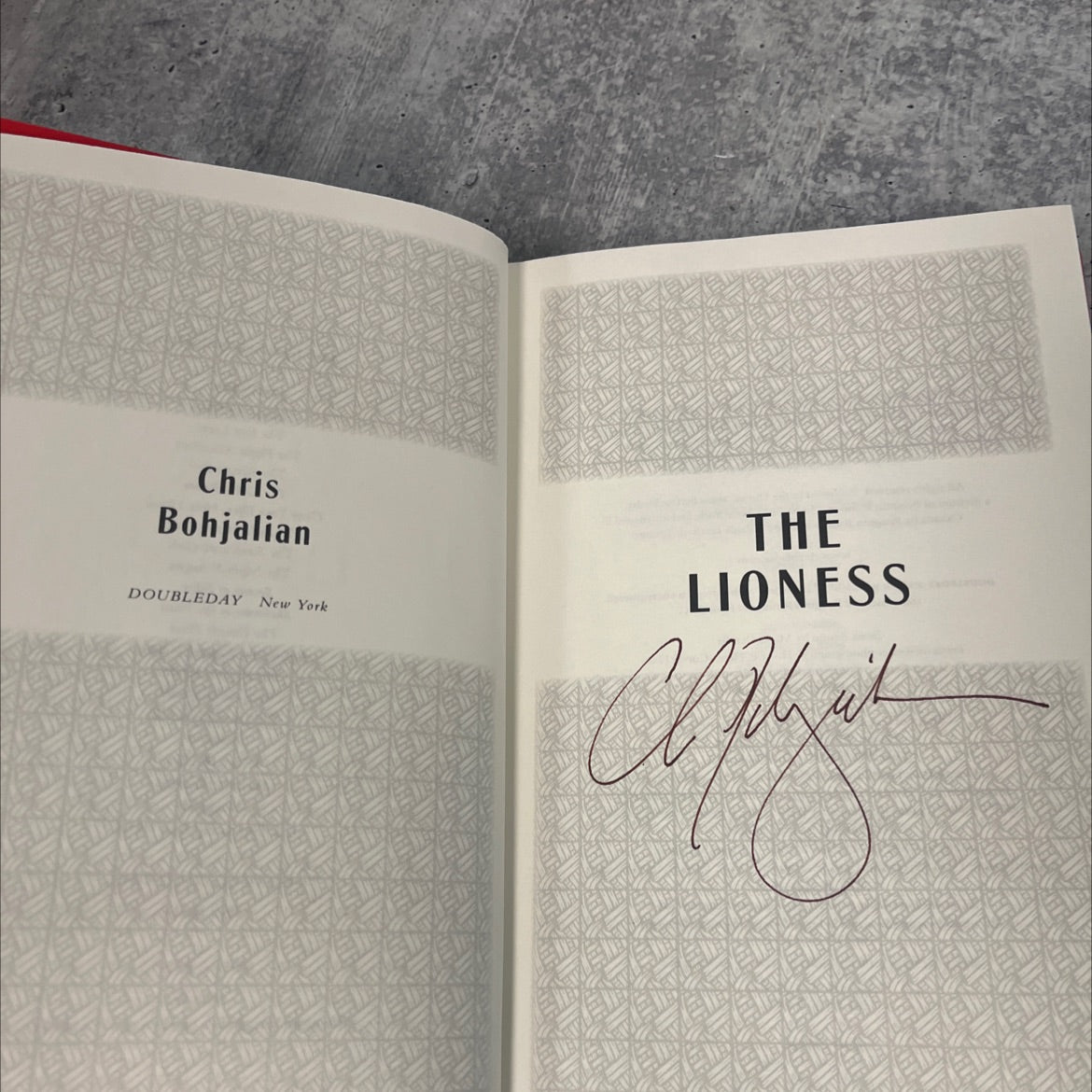 SIGNED the lioness book, by Chris Bohjalian, 2022 Hardcover image 2