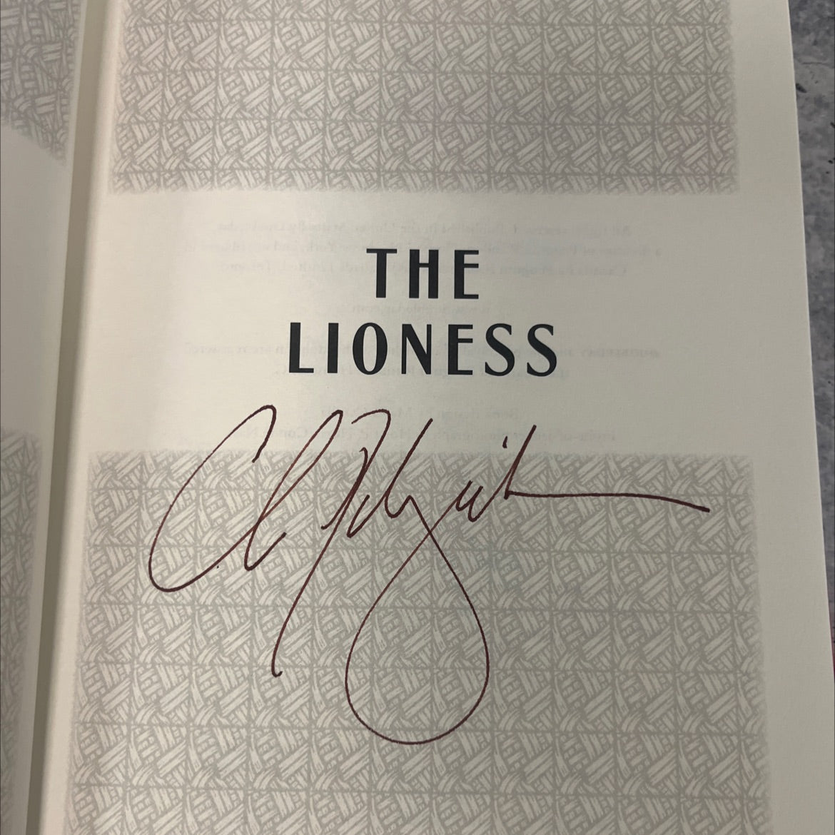 SIGNED the lioness book, by Chris Bohjalian, 2022 Hardcover image 4