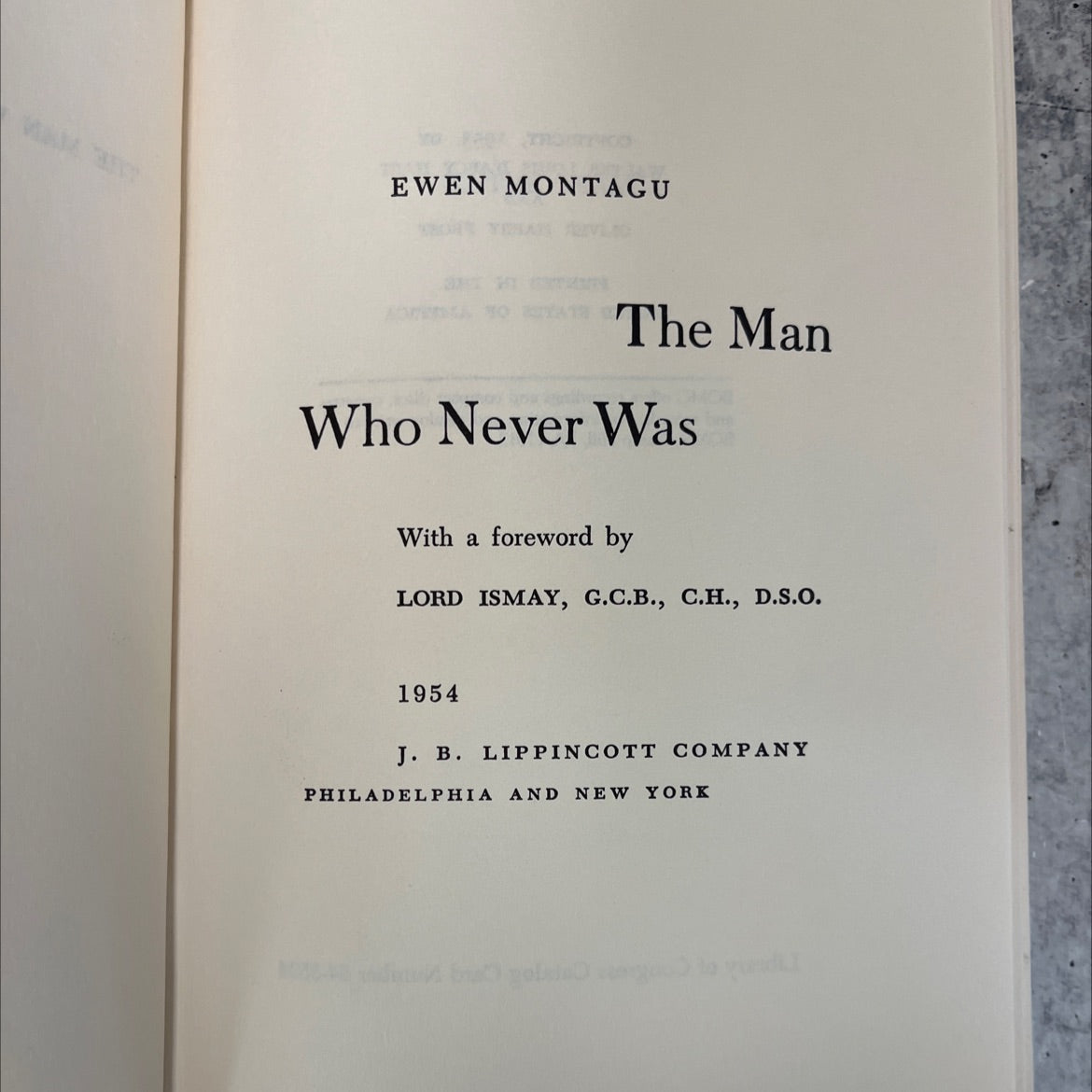 the man who never was book, by ewen montagu, 1954 Hardcover, Vintage image 2