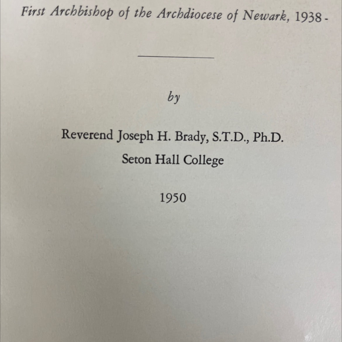 the most reverend thomas joseph walsh, s.t.d., j.c.d. book, by reverend joseph h. brady, s.t.d., ph.d., 1950 Hardcover, image 3